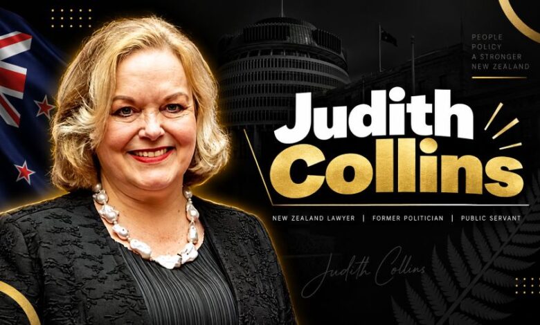 Judith Collins former National Party leader and New Zealand Law Commission president